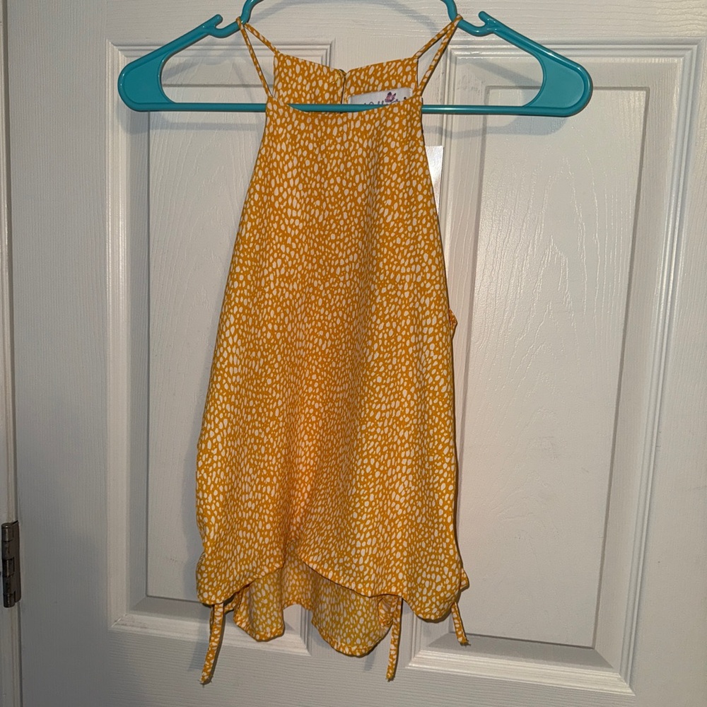 Yellow Patterned Women's Top
